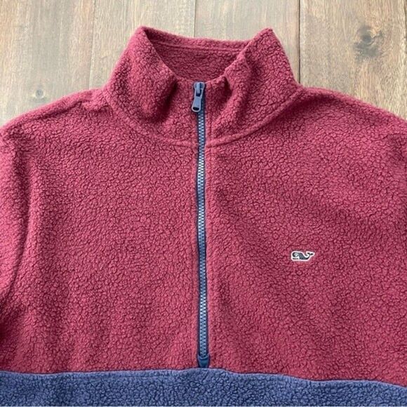 Vineyard Vines Colorblock Fleece Half Zip Pullover Men’s S - Picture 3 of 7